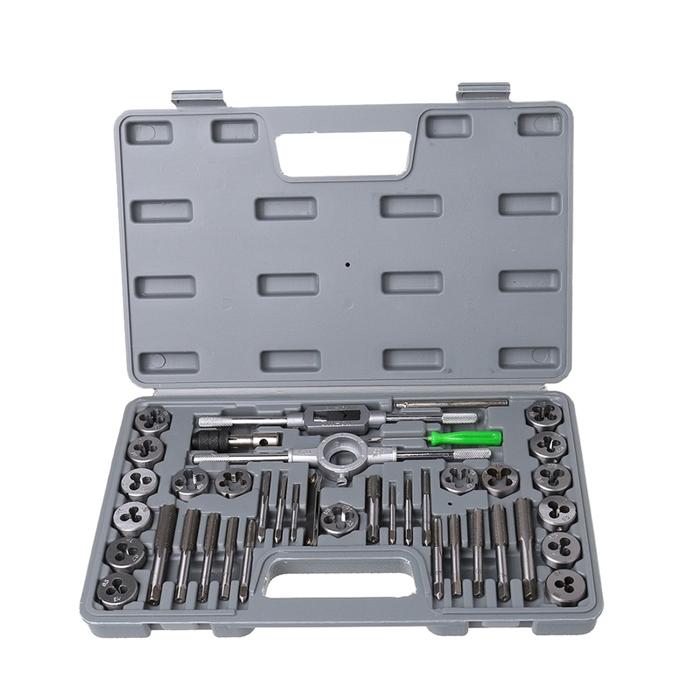 Terlaris, 40 Pcs Metric Tap Die Set Hand Threading Tool Tungsten