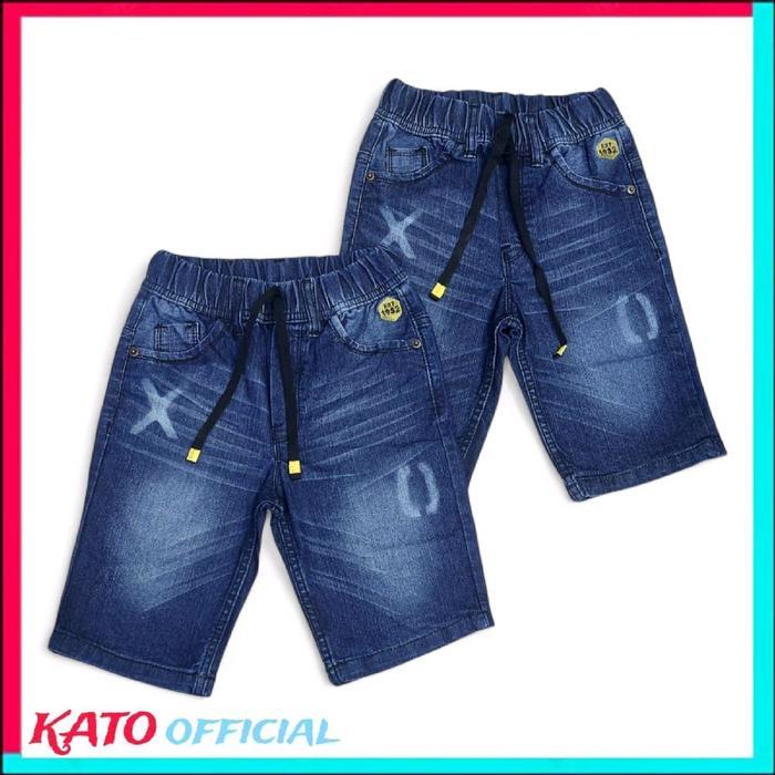 Istimewa Celana Pendek Jeans Anak KATO Model Terbaru Pinggang Karet Keliling - Fashion, Motif Terima