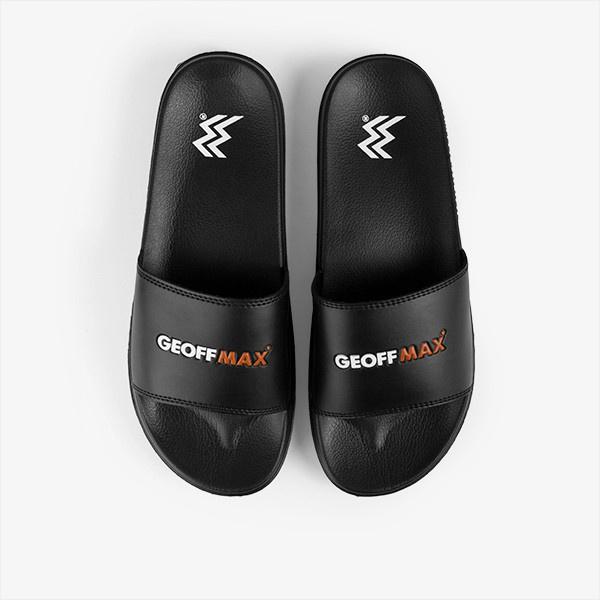Geoff Max - Wigora Black | Sandals Slipper | Sandal Selop | Sandal Slide | Sanda Pria Wanita