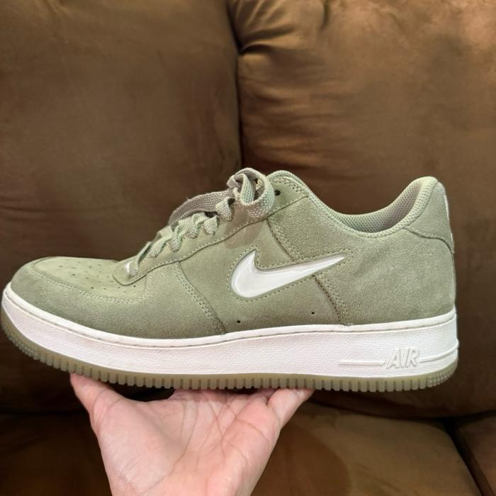NIKE AIR FORCE 1 Low retro Oil Green Suede Original Resmi (100%) Authentic SECOND /US 9.5/EUR 43/