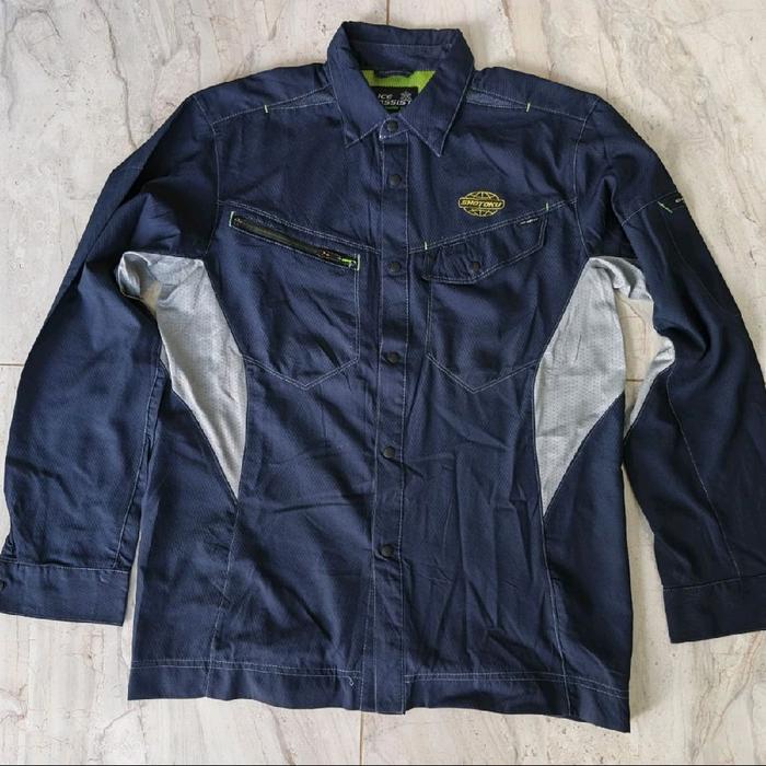 Kemeja Kerja Ice Assist size L Navy-Hijau