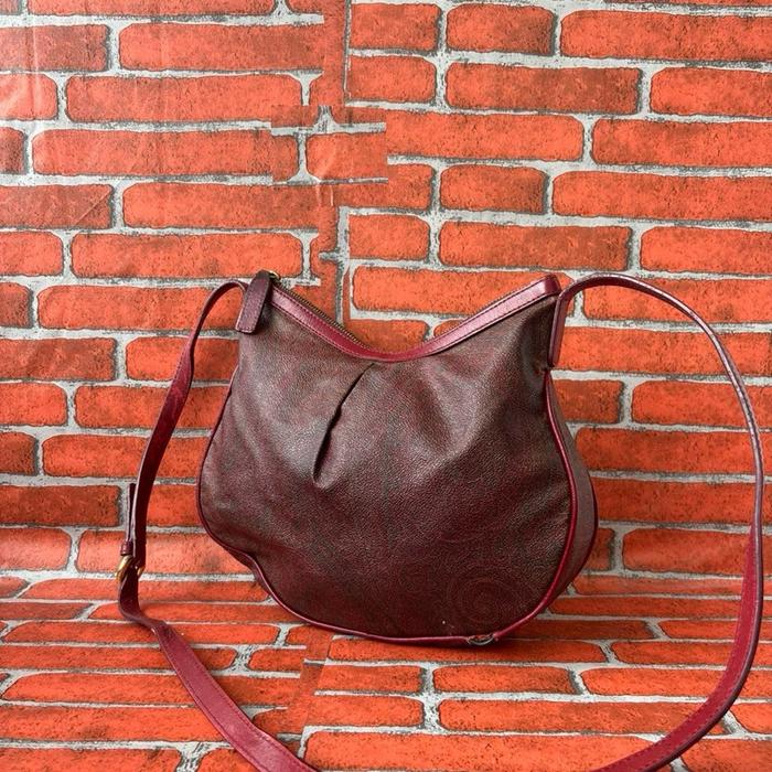 TAS SLING ETRO KULIT WANITA SECOND BRANDED MERAH / TAS SELEMPANG ETRO WANITA SECOND