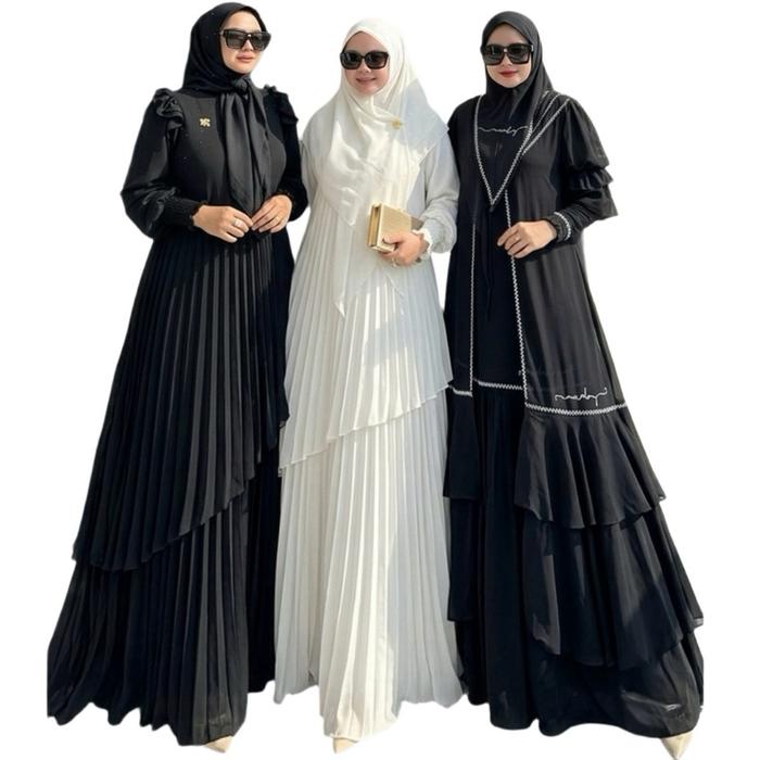 AURAKAY GAMIS ABAYA DRESS CERUTY RISALAH SAKINAH SET HIJAB ORI BY AURAKAY 8005 6347