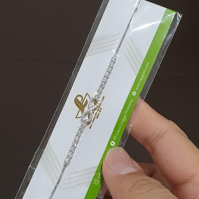 gelang serut invinitee emas putih