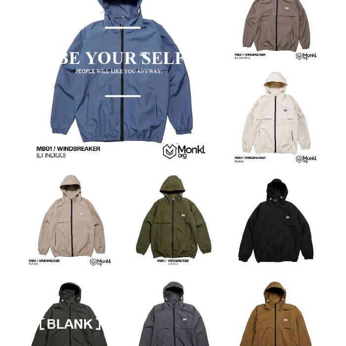 Jaket MONKL windbreaker original parasut MONKL