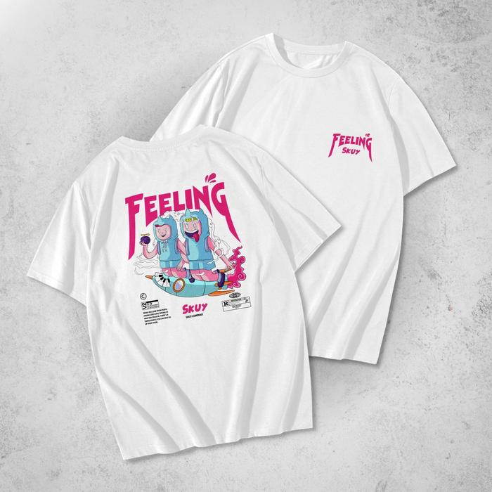 Kaos Skuy Dewasa Putih Unisex | Feeling Skuy SKY116