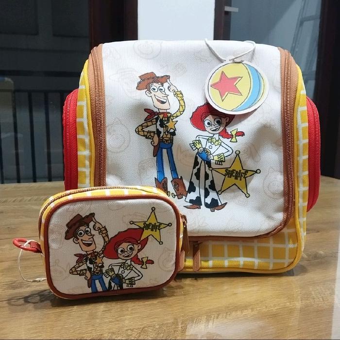 TOY STORY Woody & Jessie Lunch Bag Tas Bekal Bonus Pouch no figure thinkway model kit buzz lightyear