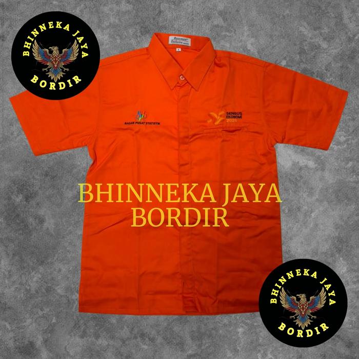KEMEJA SENSUS EKONOMI 2026 KEMEJA SERAGAM BPS ORANGE