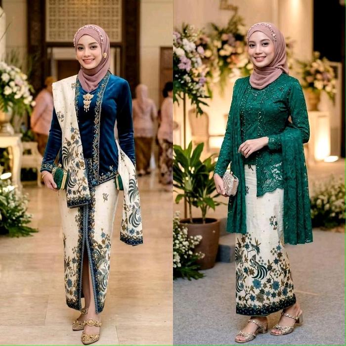 Rok Span Batik Cendrawasih Tosca Tua Bawahan Kebaya BROKAT FURING katun primissima Unggul jaya