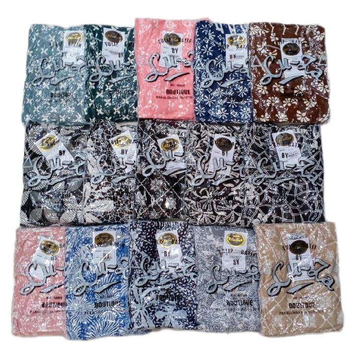 Batik Luza dewasa celana panjang tangan 3/4 (Batik Tulip)