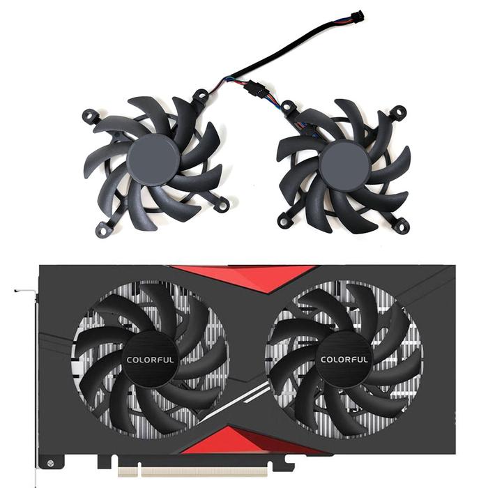2PCS 85MM COLORFUL RTX RTX 4060 DUO 8GB GPU Fan For Colorful RTX 4060 4070 Duo Tomahawk Edition grap