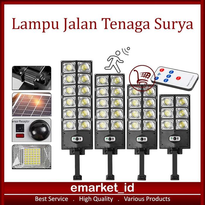 EM Lampu Jalan Tenaga Surya LED Bulat E047x / Cell Solar Induction Street Lamp / Outdoor Remote / So