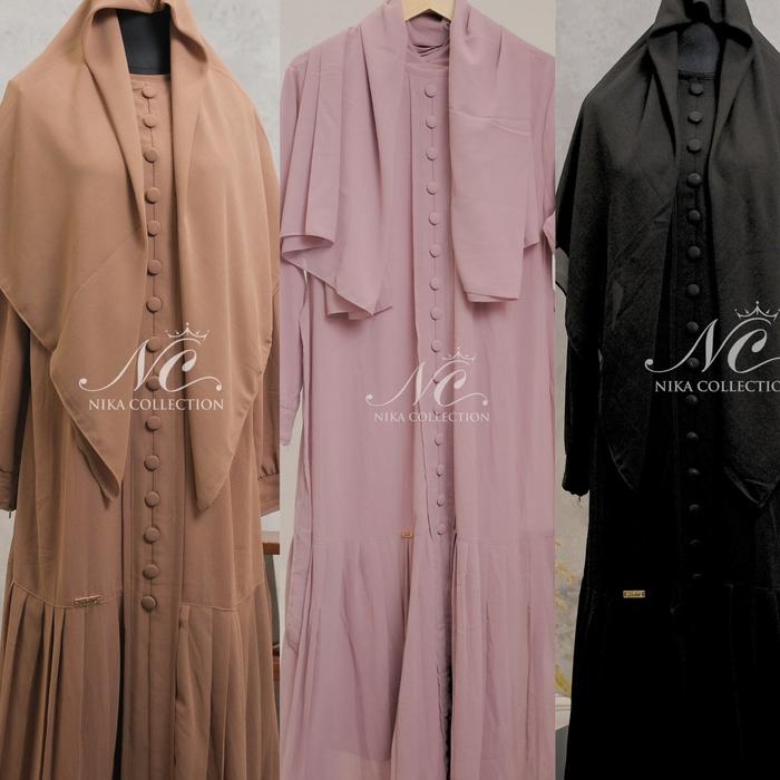 Gamis Frilla Wanita Dewasa Muslim Mewah Dress
