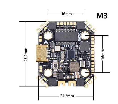 GHF13AIO 16MM F4 F411 + BMI270 Pengendali Penerbangan Bawaan BLHELIS