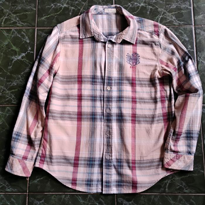 Kemeja Daks Coklat Garis-garis Kotak Flanel