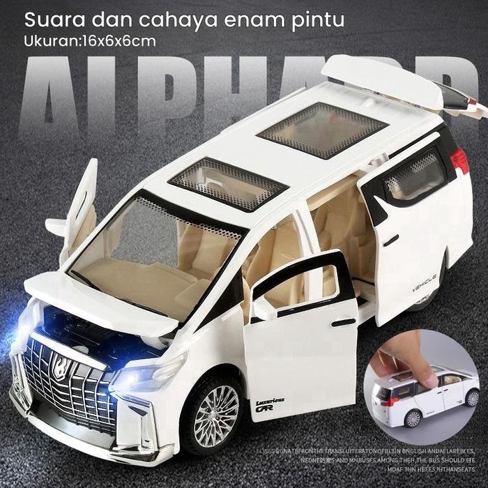 Alphard /alphard Mobil/Mainan Mobil Suara dan Ringan Model Toyota Alphard Dapat Membuka Pintu Model