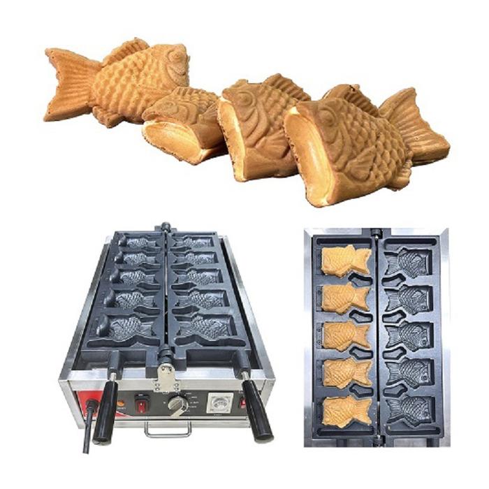 Waffle Maker Commercial Snapper-Shaped Snack Equipment Stainless