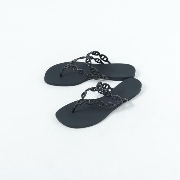 Sandal HERMES ISLAND JELLY BLACK SANDAL 100% ORIGINAL