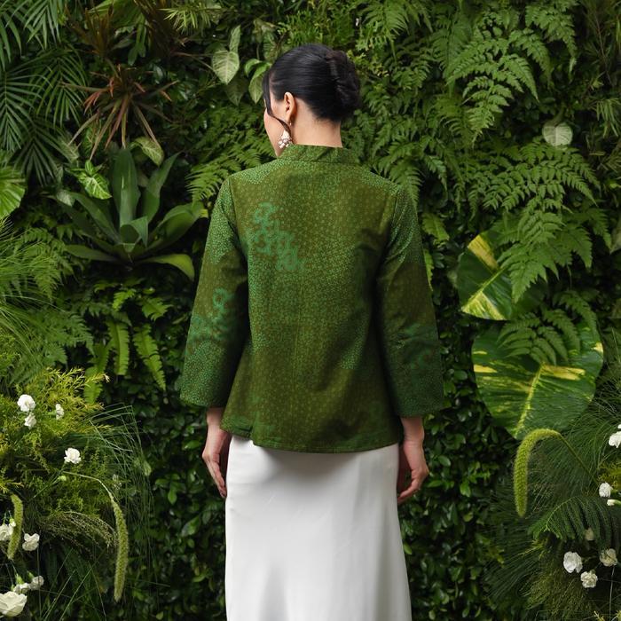 Nona Rara - Vivi Encim T4945, Baju Kerja Batik Ouse Wanita Modern