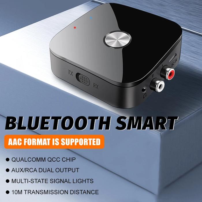 Bluetooth 5.4 Receiver Transmitter aptX HD 3.5mm Jack Aux Wireless Adapter Music for TV Car 2RCA Blu