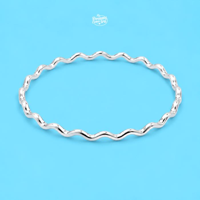 GELANG ULIR MINI PERAK MURNI - 1 SET - PERHIASAN PERAK MURNI