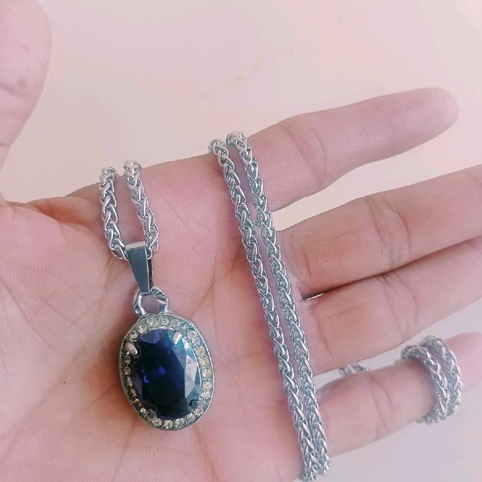 kalung liontin kcubung ungu asihan