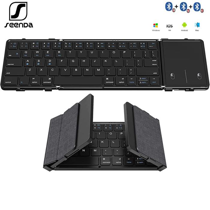 SeenDa Foldable Bluetooth Keyboard with Touchpad Portable