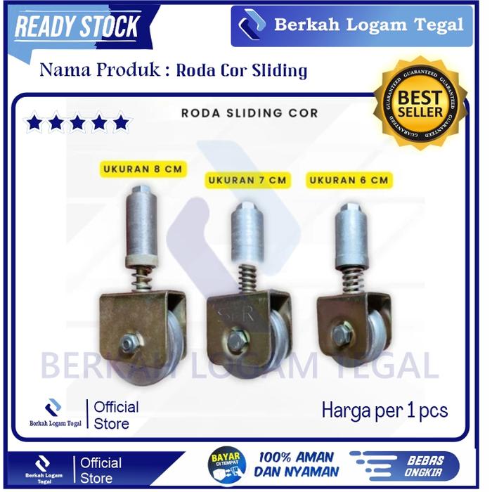 Roda Pagar Sliding Roda Besi COR Roda Pintu Pagar 7cm