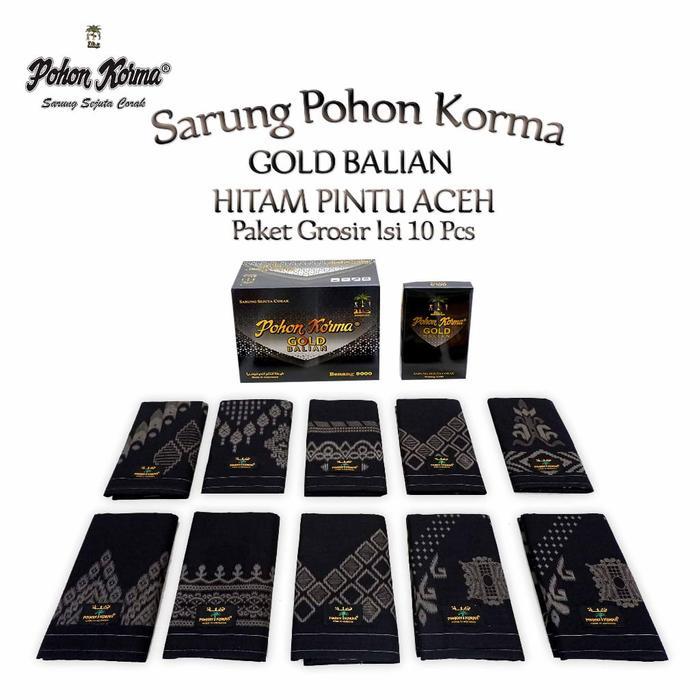 sarung pohon kurma gold Balian hitam pintu Aceh isi 10pcs