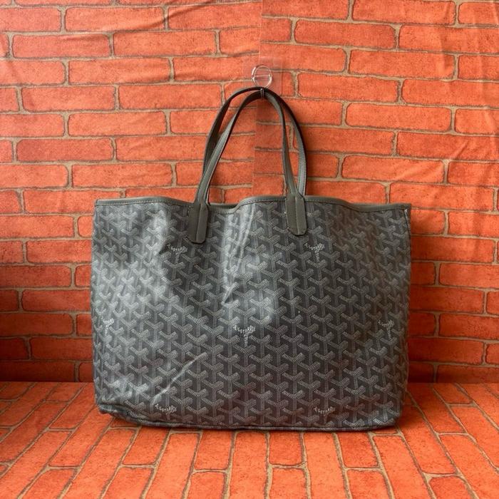 TAS TOTE GOYOR KULIT WANITA SECOND BRANDED ABU / TAS TOP HANDLE WANITA GOYORD SECOND