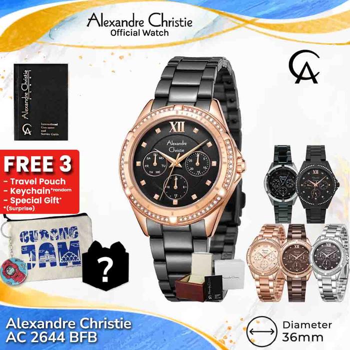 Alexandre Christie Wanita AC 2644 BFB AC 2644 AC2644BFB Stainless Steel