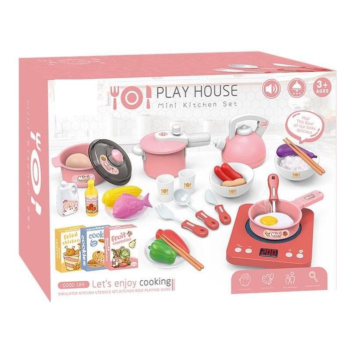 MWN Mainan Masakan Play House Mini Kitchen Set Pink No.Y9982
