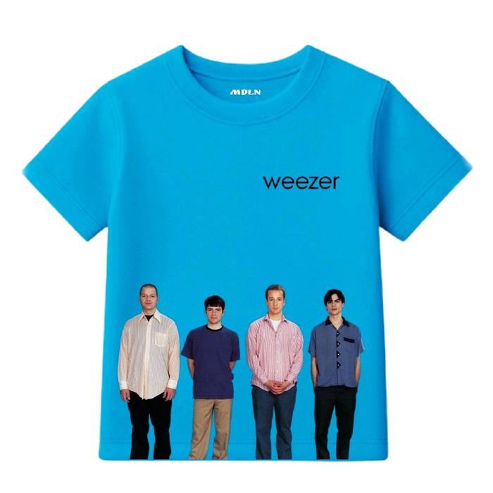 MDLN|Baju anak Weezer blue album 1994 usia 2-13 tahun premium cotton