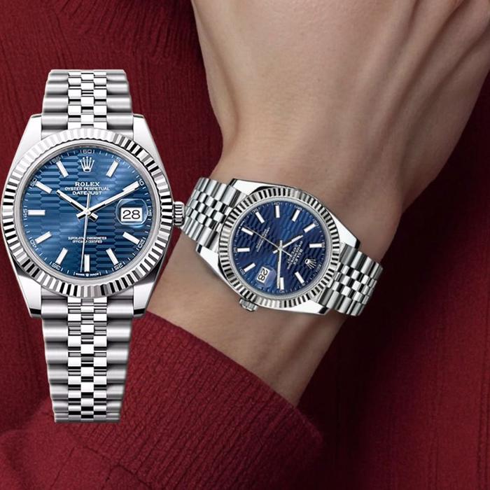 Galeri rolex 【100% ASLI】Original Jam tangan Rolex Datejust Water ripple dial Automatic 18CT Teflon