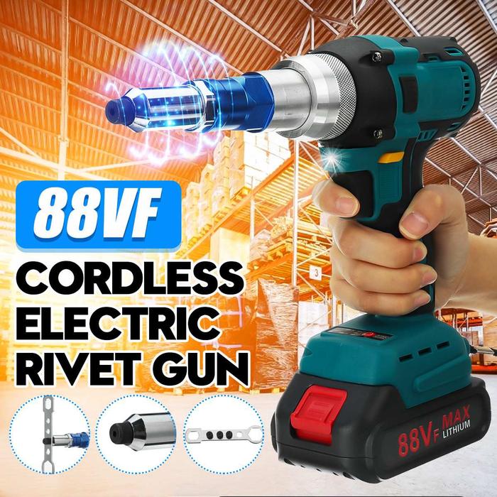 88VF Brushless Electric Rivet Gun Cordless Rivet Nut Gun 3~5.0mm Drill Insert Automatic Riveting Too