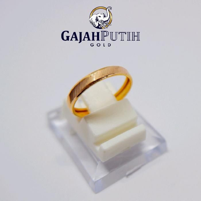 Cincin 0,5 Gram Model Bangkok Asir Emas Asli Gajah Putih Gold Kode0051020