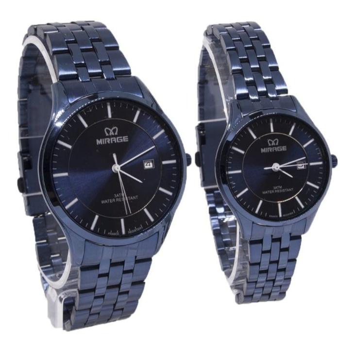 Jam tangan Mirage Pria dan wanita Biru 8544 Original Garansi 1 Tahun Cewe Cowo