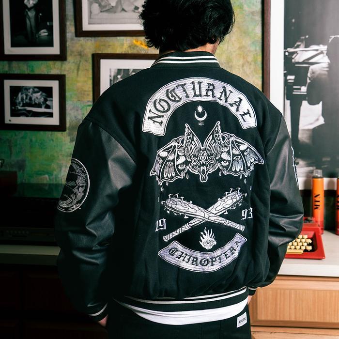 Moxie Nocturnal Jacket Varsity Pria Bordir