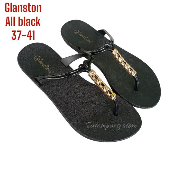Sandal GLANSTON JLT-L1913 wanita karet jelly import slip on model jepit Terbaru