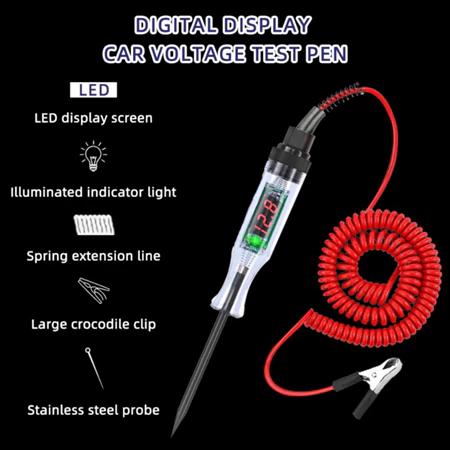 Tespen Digital DC Multifungsi Tespen Listrik Mobil Motor 3V/12v/24v/36V/48V Auto Voltage Universal D