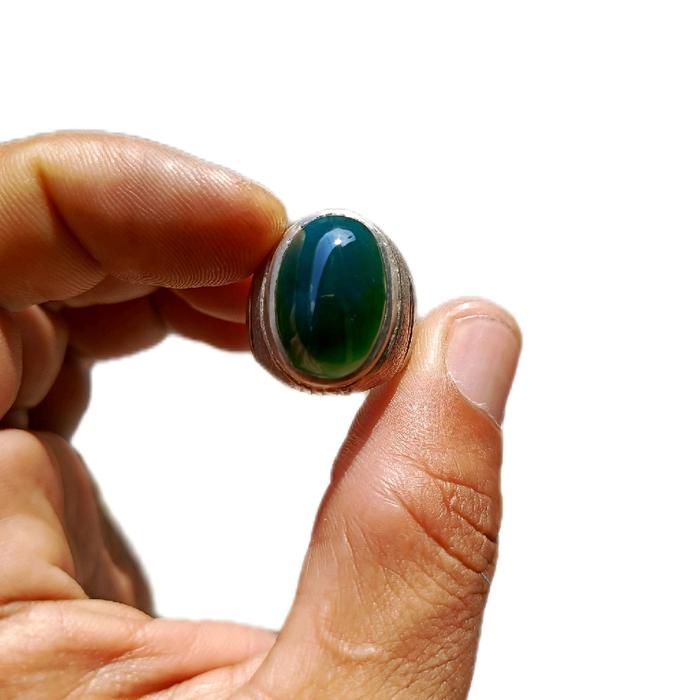 natural bacan Doko ring perak cincin