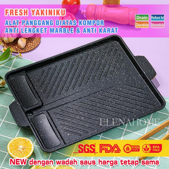 YAKINIKU MULTI BBQ GRILL PAN Alat bakar bakaran / panggangan/ pemanggang Anti Lengket