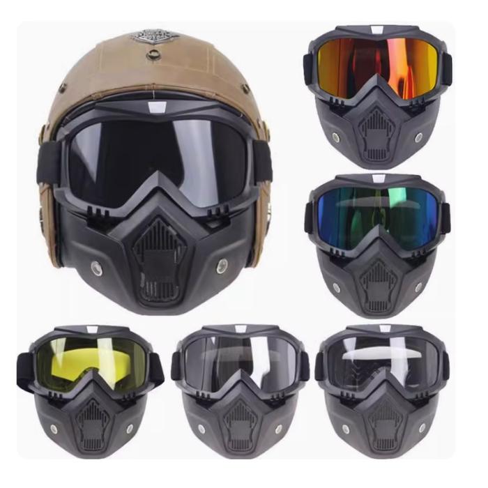 Retro goggles, half helmet mask, motorcycle helmet mask, windproof goggles, off-road goggles