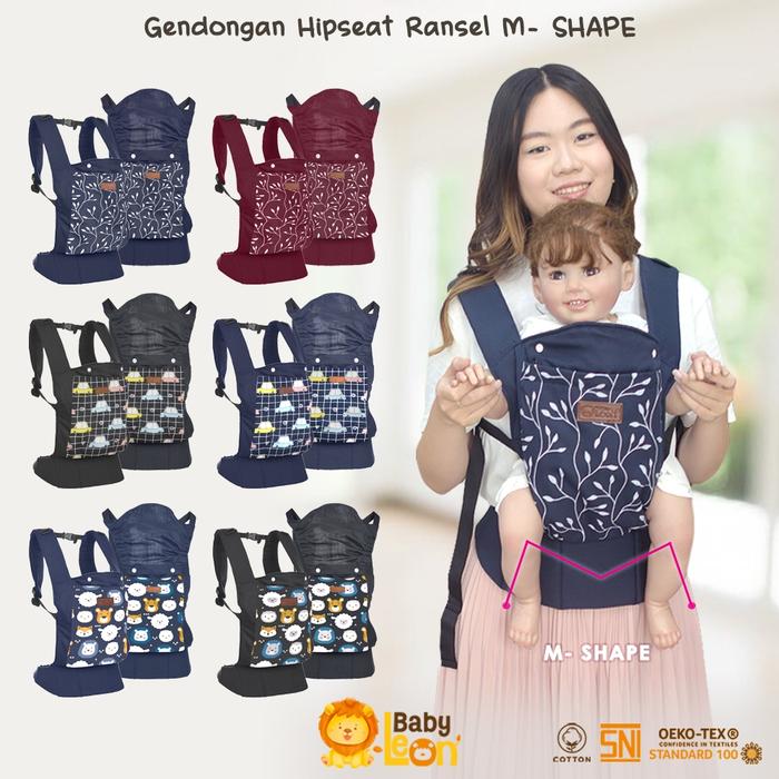 BABY LEON Gendongan SSC Gendongan Ransel M-Shape Gendongan Bayi Hipseat Baby Gendongan Multifungsi G