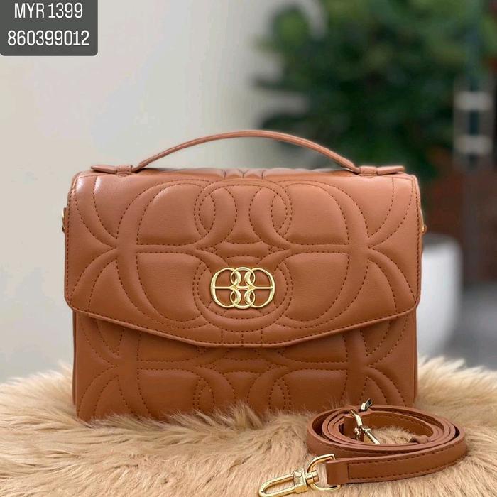 tas bonia original sling top handle bag metis la luna - coklat