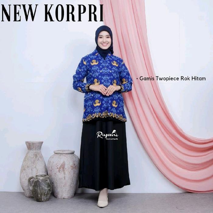 Gamis Twopiece dan Atasan Korpri New By Riyani Wanita Muslim