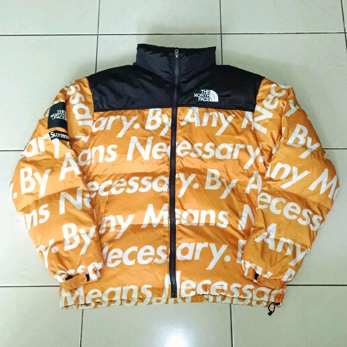 the north face x supreme puffer by any means necessary jacket hidden Hoodie