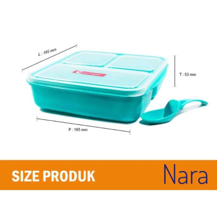 Lunch box NARA clio / kotak makan / ompreng makan tempat bekal BPA FREE