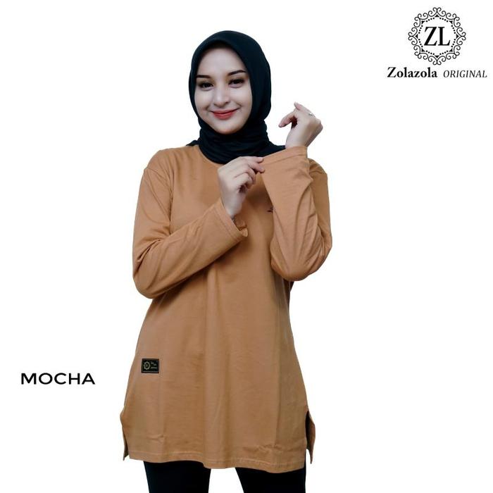 Kaos Tunik Wanita Cotton Combed 24S Exclusive By Zolazola Original Size ( M, L, Xl, Xxl, Xxl ) Bisa