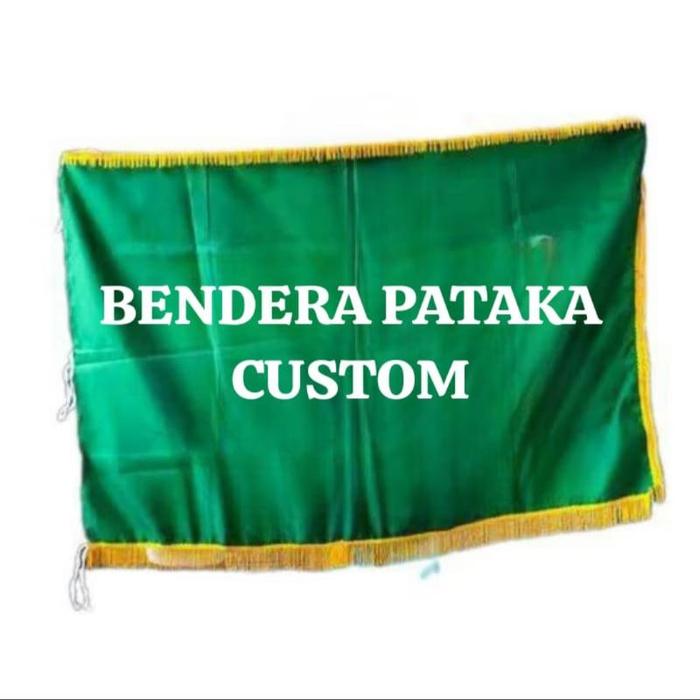 BENDERA PATAKA BAHAN ABUTAI SATIN BEBAS CUSTOM SABLON